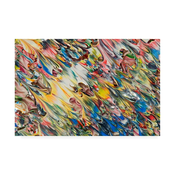 Trademark Fine Art 'Abstract Splatters Lovejoy 5' Canvas Art by Mark Lovejoy
