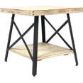 thumbnail image 2 of Emerald Home Chandler Whitewash and Steel Gray 24" Solid Wood Top End Table, 2 of 6