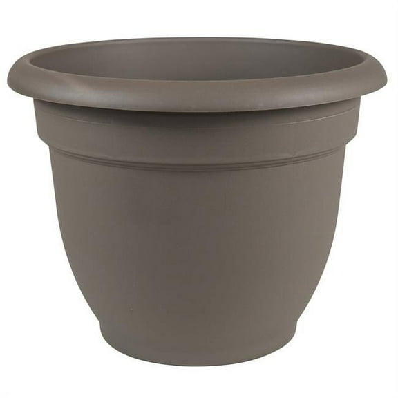 6 in. Ariana Planter with Self Watering Grid, Peppercorn