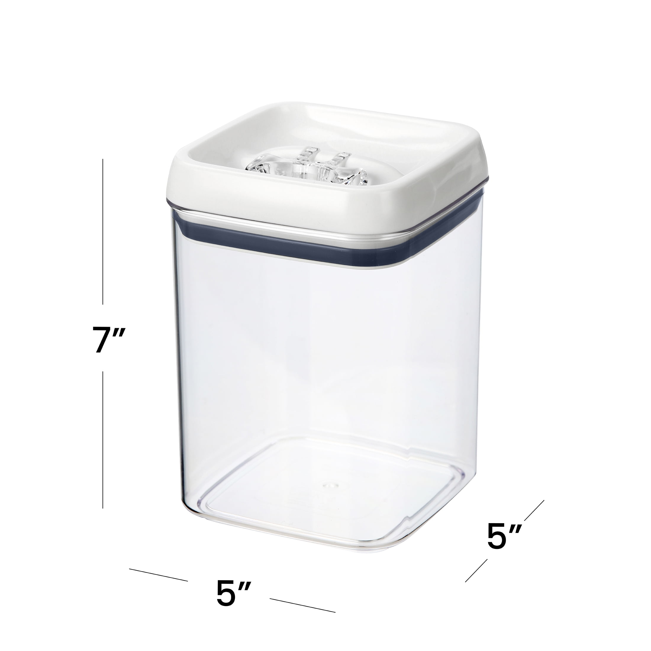 Better Homes & Gardens Flip-Tite Square 7.2 Cup Food Storage Canister for Pantry Organization