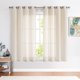 thumbnail image 2 of Cortinas Jinchan de lino, color beige, filtro de luz cruda, 50 x 54 cm, 2 paneles, 2 of 7