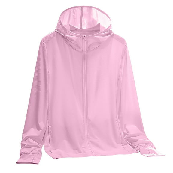 Womens Hoodies Breathable Sun-protective Clothing Lightweight Reflective Solid Color Save 65% Instantly!