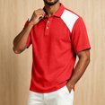 thumbnail image 7 of Trgacdwlo Linen Polo Shirts for Men Patchwork Raglan Shirts for Men Short Sleeve Summer Breathable Sun Protection Golf Polo Shirts for Men, 7 of 7