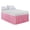 Pink, variant on Sktrjpolfis Twin Size Bed Skirt, 16 Inch Drop Elastic Wrap-Around Soft Fabric Cover, 1-Pack