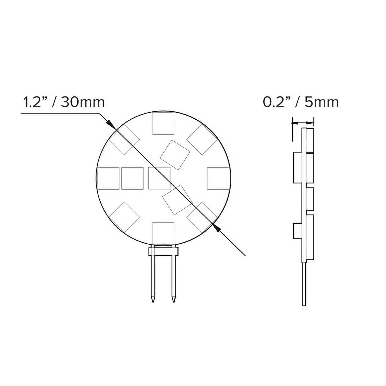 Dream Lighting 12V DC LED 1.9 Watt G4 Bulb / JC10 Bi-Pin 20W Halogen Replacement for Auto Trailer Car Boat Interior Kitchen Under Cabinet Dimmable Cool White, 10-Pack