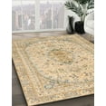 thumbnail image 3 of Ahgly Company Machine Washable Indoor Rectangle Abstract Brown Gold Area Rugs, 6' x 9', 3 of 7