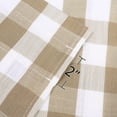 thumbnail image 3 of Linen Buffalo Plaid Cafe Curtains Farmhouse Tiers Kitchen Curtains 24 Inches Long, Flax Rustic Gingham Check Small Window Short Curtains for Kitchen Bathroom, 28" x 24", Beige, Set of 2, 3 of 5