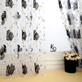 thumbnail image 4 of Cortina De Balcón Cortinas opacas de tul con flores grandes para decoración de dormitorio (gris) Sywqhk Libre de BPA, 4 of 6