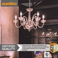 thumbnail image 5 of Sunlite LED Filament CA11 Flame Tip Chandelier Light Bulb 5 Watts (60W Equivalent), Candelabra E12 Base, Dimmable, UL Listed, 4000K Cool White, 6 Pack, 5 of 6