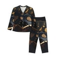 thumbnail image 1 of Balery Casino Cards Poker Conjunto de Pijama con Estampado para Mujer, Conjunto de Dos Piezas con Manga Larga, Ropa de Dormir Suave con Bolsillos, Pijamas Cómodos-Large, 1 of 7