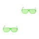 thumbnail image 1 of Guardurnaity Gafas de persiana de plástico llamativas y de moda hechas de gafas de persiana de plástico tamaño libre verde verde tamaño libre 2Conjunto, 1 of 6