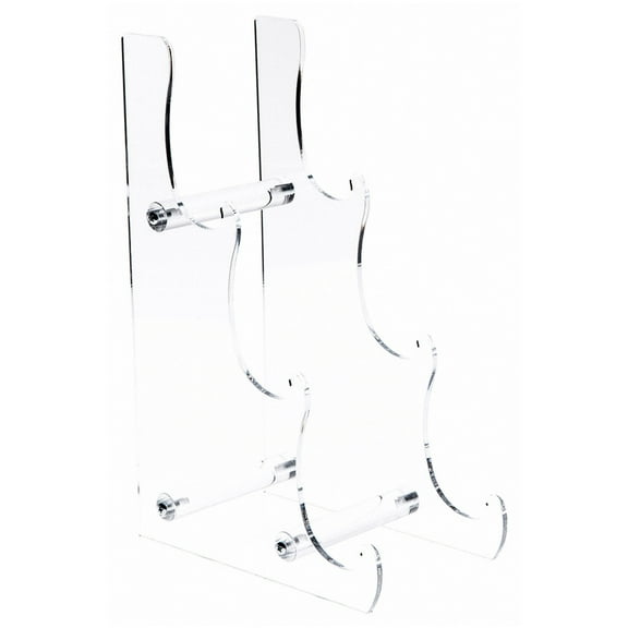 Plymor Clear Acrylic 3-Tier Display Easel, 13.125" H x 4.875" W x 8.5" D (For 8" - 9" Plates)