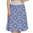 thumbnail image 1 of Women's Mandala Esoteric Flowers A-line Printed Skirt Casual Wear, 2XL, Purple Blue, by Ambesonne, 1 of 1