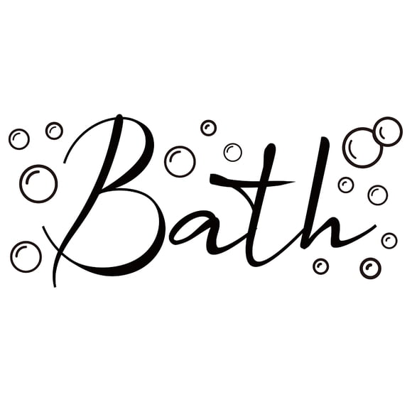 PVC Wall Stickers for Bathroom Decoration Word 210x450mm