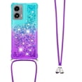 thumbnail image 3 of Funda para Motorola MOTO G Stylus 5G 2024 Brillantina Líquida Divertida Reluciente y con Cristales en Movimiento Cuerpo Cruzado con Cordón Ajustable, 3 of 5