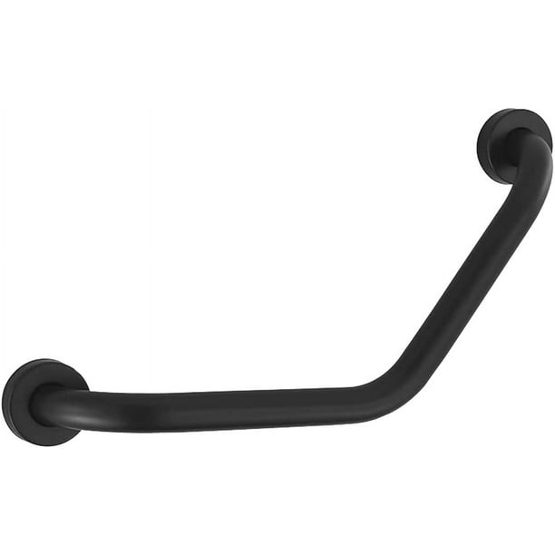 Barra de apoyo para baño, de acero inoxidable, para ducha, de seguridad para inodoro, para personas mayores, discapacitadas, niños y embarazadas, color negro