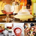 thumbnail image 1 of Whiskey Round Ice Cube Tray Silicone Bulb Shaped Ball Ice Maker for Cocktails Freezer, 1 of 6