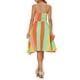 thumbnail image 3 of INSPIRAR CHIC Vestido de Verano para Mujeres con Escote en V, Nudo Frontal, Corte Amplio, Tirantes Espagueti, Midi, Color Naranja, 3 of 6