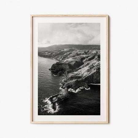 Onimhouse Poster Maui Photo Poster Print No 2, Maui Black and White Wall Art, Maui Wall Photography, Maui Travel, Maui Map Poster-UNFRAMED