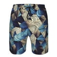 thumbnail image 4 of Disketp Men'S Swim Trunks Hawaiian Breathable Surf Beach Swimsuits Mesh Lining Beach Shorts With Pockets-Abstract Blue Squares, 4 of 9