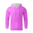 thumbnail image 4 of Vividxx Mens Hoodies Pullover Mens Couple Casual Sports Pocket Pullover Solid Color Drawstring Hooded Sweatshirts Comfy Casual Long Sleeve Comfortable, 4 of 4