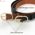 JASGOOD 2Pack Plus Size Women's Leather Belts for Jeans Dresses Ladies
