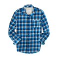 thumbnail image 1 of Aeropostale Camisa con botones y bolsillo a cuadros para hombre, azul, pequeña Aeropostale  Botones al frente, 1 of 1