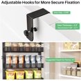 thumbnail image 3 of Over the Door Pantry Organizer Metal - Hanging Spice Rack for Kitchen Pantry, Adjustable Clearance, Black, 3 of 8