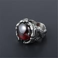 thumbnail image 3 of PAMTIER Men's Stainless Steel Cool Dragon Claw Red Gemstone Ring Vintage Cut Out Special Pattern Carved Vintage Gothic Biker Red Size 8, 3 of 6