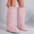 thumbnail image 4 of Women Winter Warm Plush Faux Fur Knee High Snow Boots Female Luxury Plush Snow Boots Outside Stylish Winter Footwear Y2K Shoes, 4 of 5