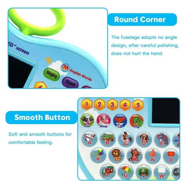 Jouet éducatif précoce tablette d'apprentissage jouet d'ordinateur pour  tout-petits avec écran LED 8 modes d'apprentissage cadeau pour les enfants  de 3 à 6 ans 