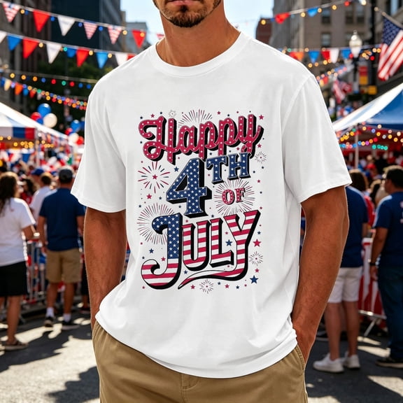 250Th Anniversary USA Shirt Men's Independence Day Celebration Graphic Short Sleeve Patriotic Tee 4Th of July Shirts Men White L