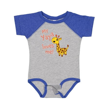

Inktastic My Yaya Loves Me- Cute Giraffe Gift Baby Boy or Baby Girl Bodysuit