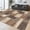 Beige, variant on Modern Geometric Patchwork Indoor Chocolate Area Rug for Living Room | 9'x 12' Large Rug Rockwood Collection Hardwood Floors Decor for Bedroom, Brown Throw Carpet for Office Entryway Dining Room