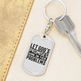 thumbnail image 6 of Let God'S Promises Stainless Steel or 18k Gold Premium Swivel Dog Tag Keychain, 6 of 10
