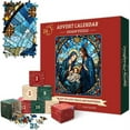 Clearance!Acppild Nativity Scene Advent Calendar 2024 Christmas Puzzle