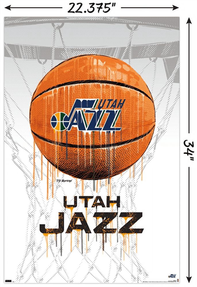 NBA Utah Jazz - Drip Basketball 21 Wall Poster, 22.375" x 34"