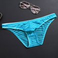 thumbnail image 1 of Calzoncillos transparentes de seda de hielo para hombre, ropa interior fina de cintura baja de malla, sexy, transpirable, de verano, pantalones de moda para jóvenes, 1 of 6