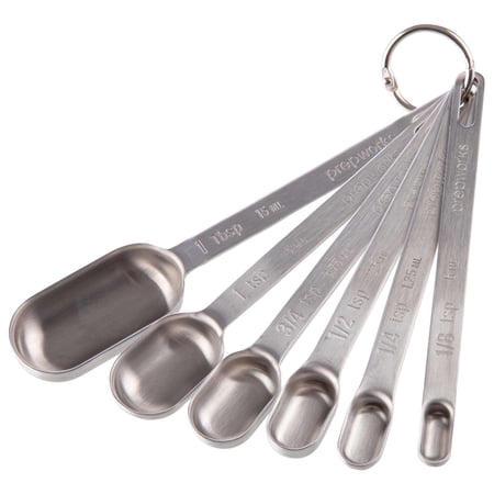 Progressive Prepworks Stainless Steel Silver Spoons Spice Measurer (6 piece)