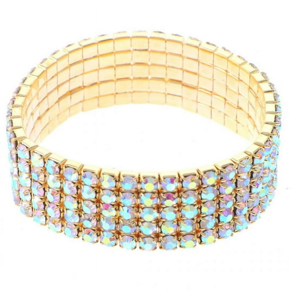 Rhinestone Stretch Bracelet / 5 Lines