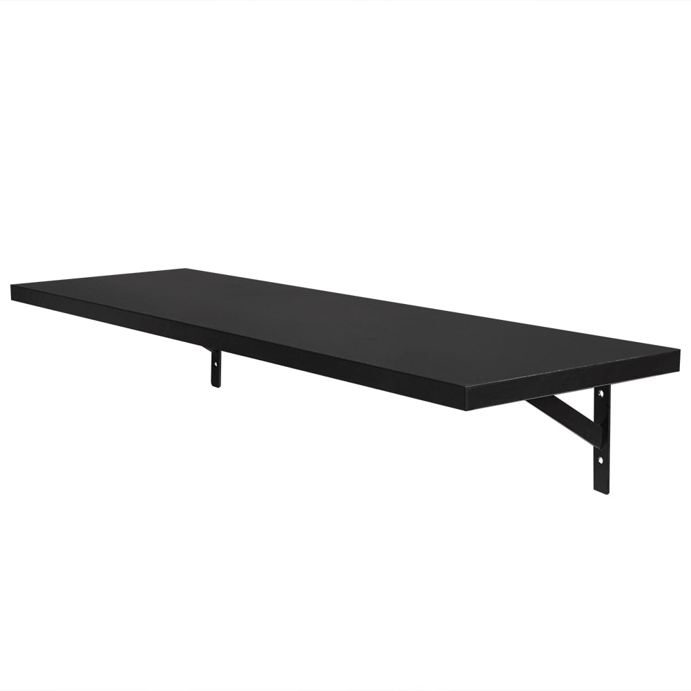 Kepooman 2 Display Ledge Shelf, Floating Shelves Wall Mounted with Bracket, Black Kepooman 2 Display Ledge Shelf, Floating Shelves Wall Mounted with Bracket, Black