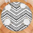 thumbnail image 2 of Floral Bohemian Elastic Tablecloth for Round Tables 44 Inch Fits 38-42 Liquid Resistant Surface Family Dinners Events, 2 of 7