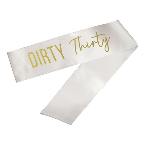 Koyal Wholesale Funny Birthday Party Sashes, Dirty Thirty