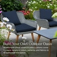 thumbnail image 4 of Honeycomb Textured Solid Indigo Blue Square Toss Pillow Slipcover (2-Pack), 4 of 8