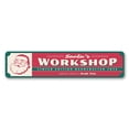 thumbnail image 2 of Santa's Workshop Handcrafted Toys Holiday Novelty Decor, Metal Wall Sign - 4x18 Inches, 2 of 4