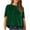 Green, variant on Karight Womens Velvet Babydoll Tops Short Sleeve Peplum Pleated Flowy Blouse Casual Loose Fit Crewneck Tshirts