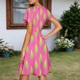 thumbnail image 4 of YAYUBA Summer Dresses for Women Fun Fruit Outfit 2026 Short Sleeve Casual Floral Tiered Swing Vacation Mini Dress, 4 of 6