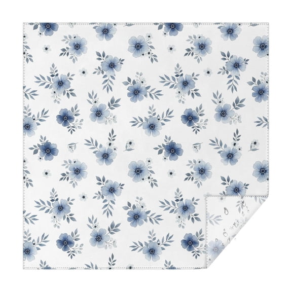 Pioneer Flower Floral Print Pattern Square Tablecloth, Waterproof Wipeable Spillproof Washable Table Cover for Home Kitchen Party Decor, 42"x42"