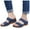 Dark Blue, variant on Women Wedge Sandals Dressy Soft Leather Sandal Rubber Sole Summer Casual Slip on Shoes Size 8.5