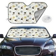 thumbnail image 2 of Haiem Cute Cat Car Windshield Sun Shade - Blocks UV Rays Sun Visor Protector, Sunshade to Keep Your Vehicle Cool, Universal Fit SUV Van Sedan-Small, 2 of 7